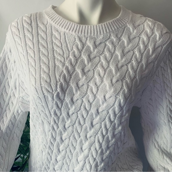 k n i t :: Chunky Textured Cotton Cable Knit Sweater - Picture 9 of 10